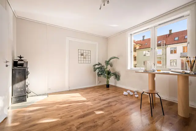 Et godt utgangspunkt for å skape en moderne og stilfull leilighet.